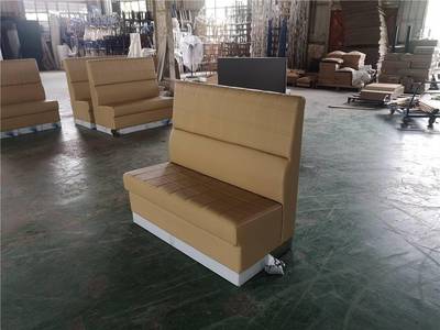 甜品店长条软包座椅定做,广州软体家具加工厂